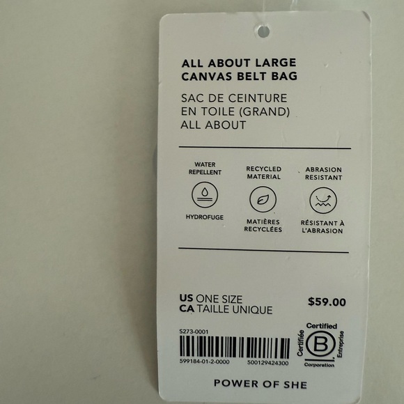 Athleta Large All About Canvas Belt Bag - Picture 2 of 7